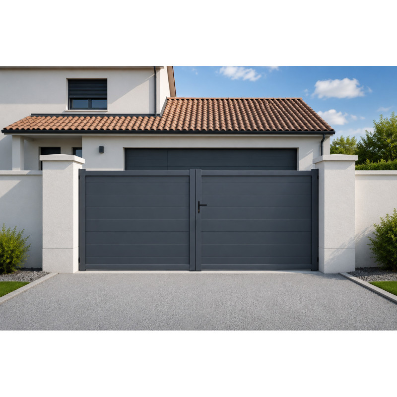 Portail battant alu en kit - LORIA