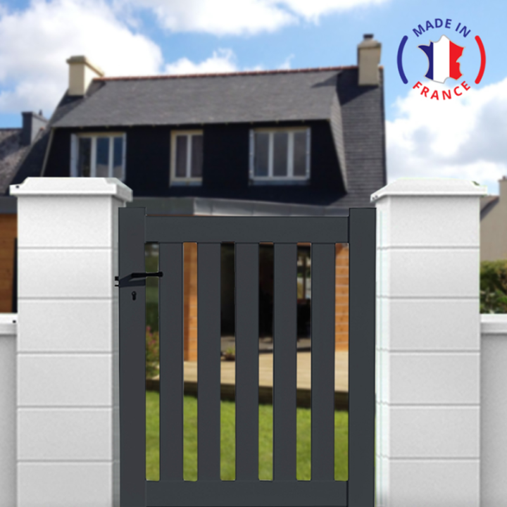 Portillon aluminium modèle ajouré en kit - L.1000 (entre piliers) x H.1200