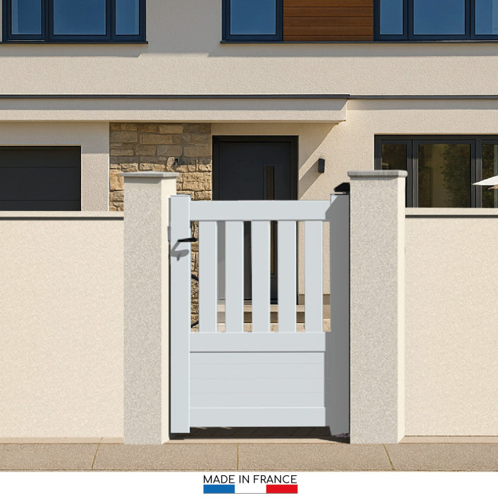 Semi-open aluminium gate