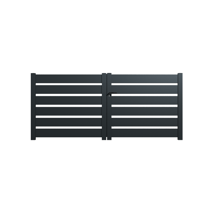Portail aluminium battant SAH en kit - L.3000 (entre piliers) x H.1500 mm