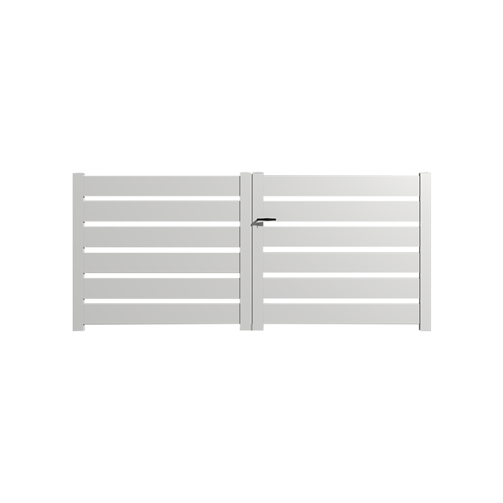Portail aluminium battant SAH en kit - L.3000 (entre piliers) x H.1500 mm