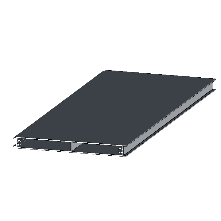 Barreau en aluminium Dimensions L.2000 X l.20 X H.200mm - Gris (RAL 7016)