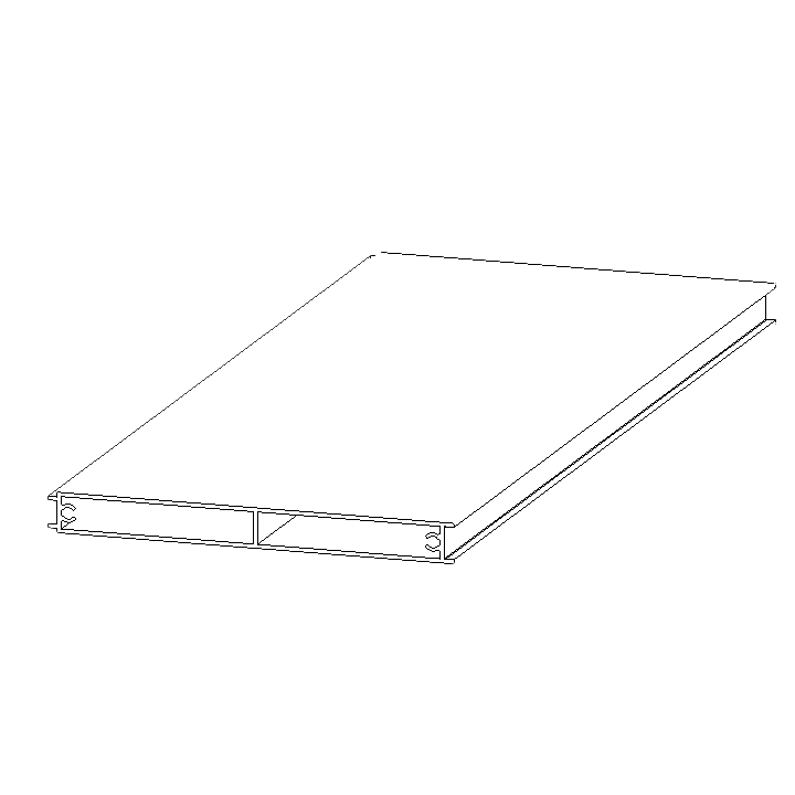 Barreau en aluminium Dimensions L.2000 X l.20 X H.200mm - Blanc (RAL 9010)