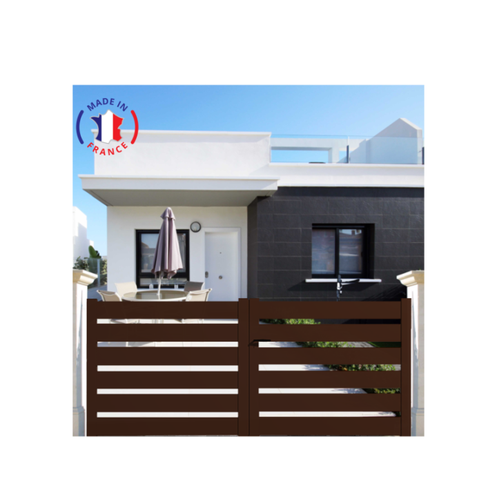 Portail aluminium battant SAH en kit - L.3000 (entre piliers) x H.1500 mm