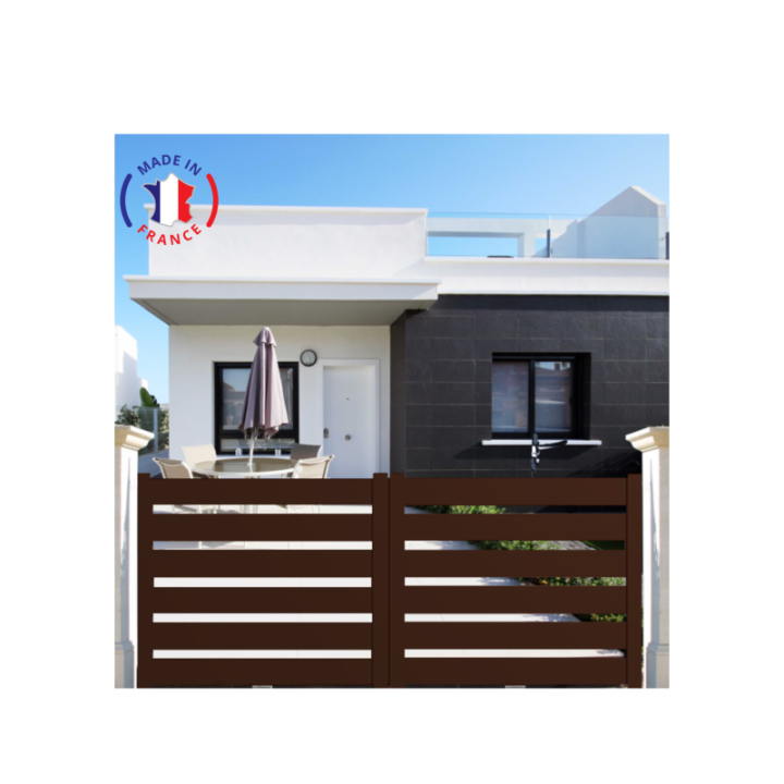 Portail aluminium coulissant SAH en kit - L.3500 (entre piliers) X H.1500 mm