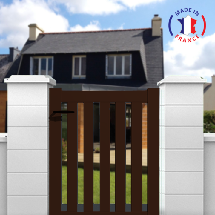Portillon aluminium modèle ajouré en kit - L.1000 (entre piliers) x H.1200