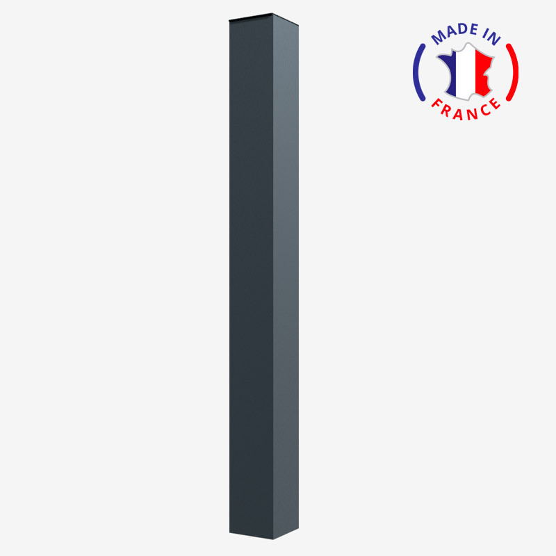 Poteau support aluminium sur platine H1800 mm