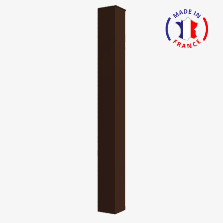 Poteau support aluminium sur platine H1300 mm