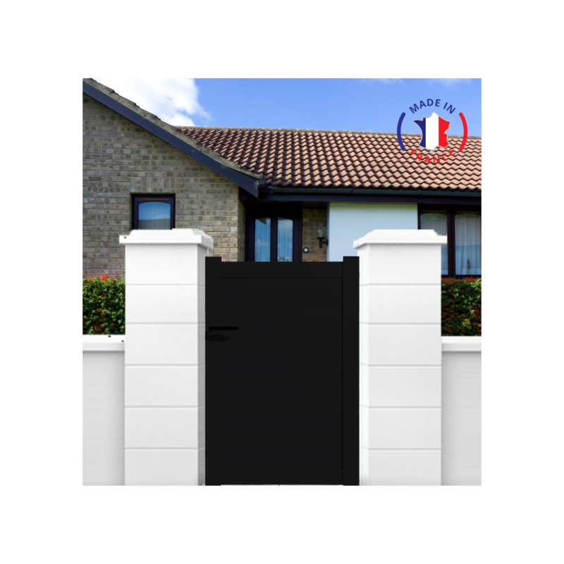 Portillon aluminium modèle plein en kit