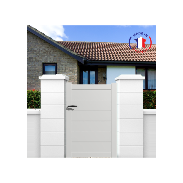 Portillon aluminium modèle plein en kit - L.1000 (entre piliers) x H.1500 mm