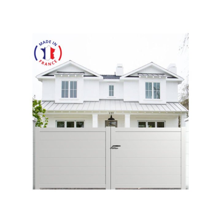Portail aluminium battant plein en kit - L.3000 (entre piliers) X H.1500 mm