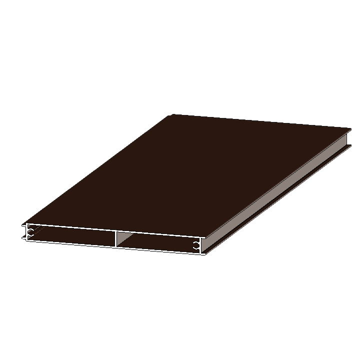 Barreau en aluminium Dimensions L.2000 X l.20 X H.200mm - Marron (RAL 1247)